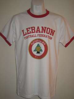 LEBANON Football Federation Fans ringer t shirt  