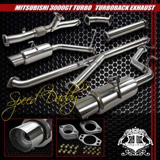 DUAL PATH 4 TIP DOWNPIPE+TURBO/CATBACK EXHAUST SYSTEM 91 99 MIT 