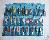 28 NEW Assorted Spoon Metal Fishing Lure Bait LOT  