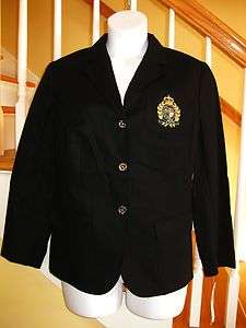 NWT Ralph Lauren Blazer Jacket Bullion Crested Thelred Stretch Cotton 