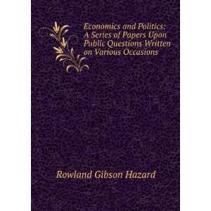   Questions Written on Various Occasions . Rowland Gibson Hazard Books