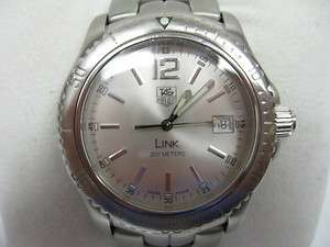 TAG HEUER WT1112 LINK MENS WATCH   STAINLESS STEEL SILVER DIAL  