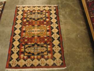 All Wool Hand Knotted Indo Kazak Oriental Rug Mat 2 X 3  