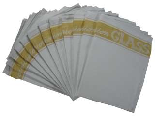12 x Catering Union Linen Glass Cloth Tea Towels Gold  
