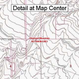 USGS Topographic Quadrangle Map   Elephant Mountain, Washington 