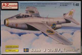 48 AZ Models SAAB J 29E/F TUNNAN Swedish Jet Fighter  
