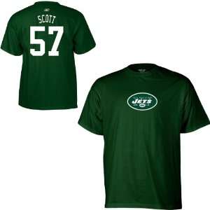   New York Jets Bart Scott Name & Number T Shirt: Sports & Outdoors