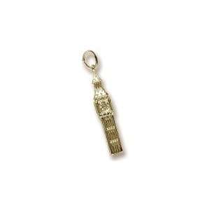    Rembrandt Charms Big Ben Charm, Gold Plated Silver: Jewelry