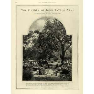  1926 Print John Taylor Arms Garden Greenfield Hills 