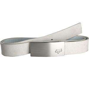  Fox Racing Etched Leather Belt   40 42/White: Automotive