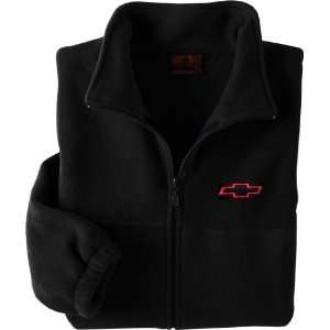 Chevrolet Bowtie Embroidered Black Fleece Jacket (XXL)