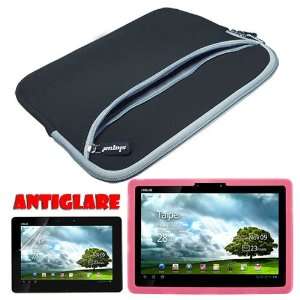  Screen Protector + Pink Silicone Skin Case + Black 10.2 Inch Laptop 
