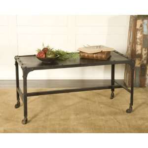   25005 Industrial Cocktail Coffee Table, Black Iron
