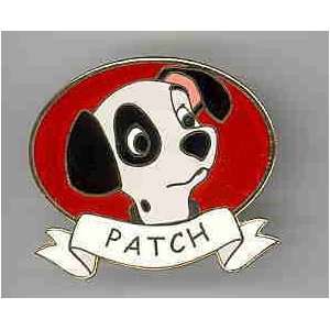    DISNEY PIN PATCHES WITH NAME BANNER DALMATIANS 