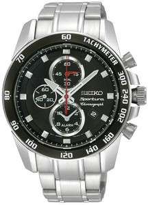   SNAE69 MENS SPORTURA CHRONOGRAPH ALARM STAINLESS STEEL WATCH  