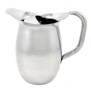 Stainless Steel Water Pitcher with Ice Guard   64 oz  