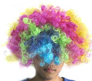 Multi Coloured Clown Halloween Costume Party Hair Wig  