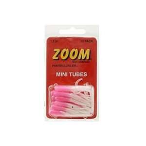 Zoom Hollowbodytube 1.5 inch Fishing Lures 15 Pack Pink White