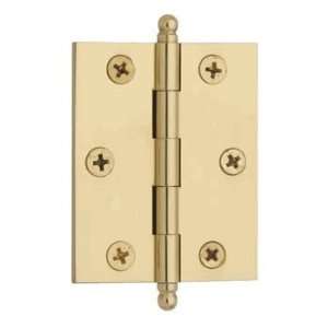   Brass 2 1/2 x 2 Square Corner Brass Cabinet Hinge with Ball Tips