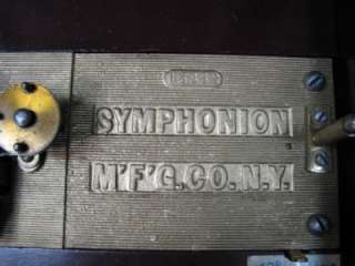 Imperial Symphonion Disc Player Music Box Mahogany  