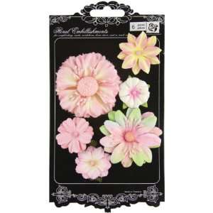  Pink Deluxe Flowers, 6 Card: Everything Else