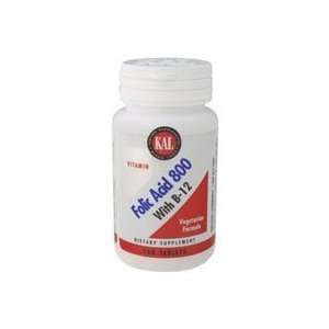  KAL   Folic Acid 800 W/ B 12, 800 mcg, 100 tablets: Health 