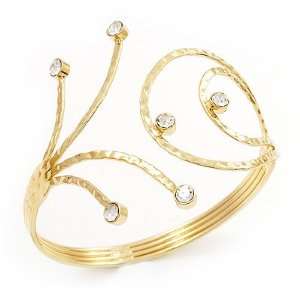  Gold Plated Crystal Armlet Bangle Jewelry