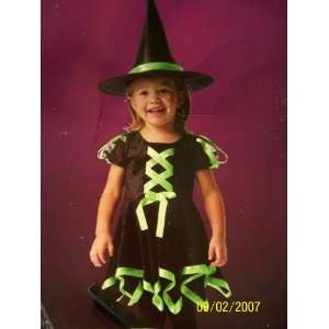   Green Ribbon Black Witch Costume  Toys & Games  