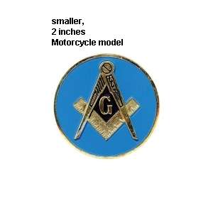 MASONIC ALL METAL MOTORCYCLE/AUTO BADGE EMBLEM,MASONS  