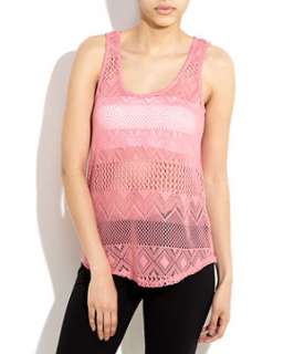 Fuscia (Pink) Pink Aztec Cut Out Vest  251879077  New Look