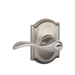   CAM Accent Keyed Entry Door Lever Set with the Decorative Camelot Rose