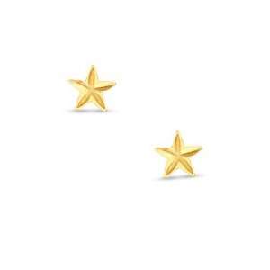  14K Gold Star Stud Earrings STUD EARRINGS Jewelry