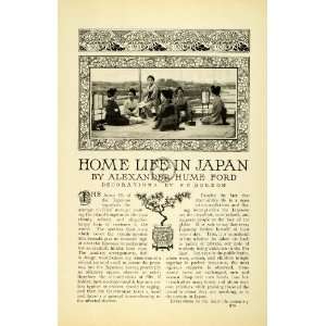  1901 Article Tokyo Tokio Japan Japanese Women Children Home Life 