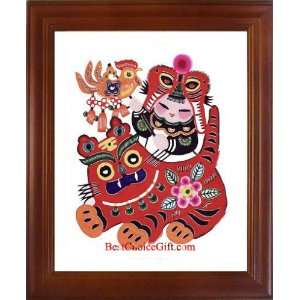   Chinese Framed Art/ Framed Chinese Paper Cuts/ Child#5