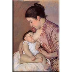  Motherhood 20x30 Streched Canvas Art by Cassatt, Mary 