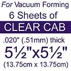 CAB for Vacuum Forming & Model Making .020 5.5x5.5