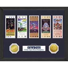 Highland Mint Dallas Cowboys Super Bowl Champions Ticket Collection 