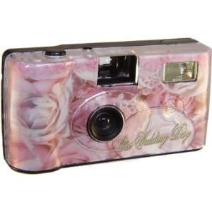  10 Pack of Pink Rose Wedding Cameras