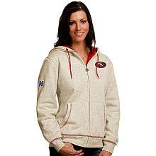 Pro Line San Francisco 49ers Womens Fleck Full Zip Hooded Jacket with 