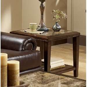   3276 04 Belvedere Living Room End Table, Espresso: Furniture & Decor