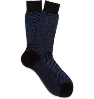    Socks  Casual socks  Patterned Cotton and Silk Blend Socks