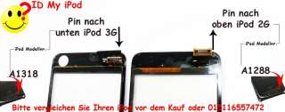 iPod Touch 2G 2 G Touchscreen Digitizer + Glas Display  
