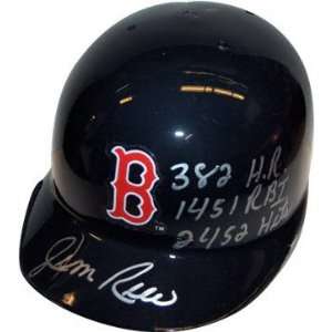Jim Rice Boston Red Sox Autographed Riddell Mini Batting Helmet with 