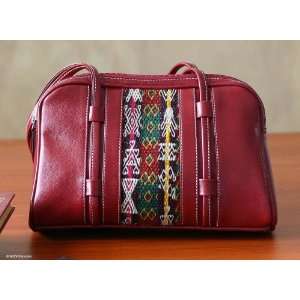 Leather handbag, Andean Memories 