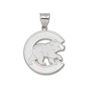  Chicago Cubs C with Bear Giant Silver Pendant Jewelry