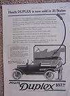 1918 Old Car Ad Heath Duplex Delivery Body Ford R
