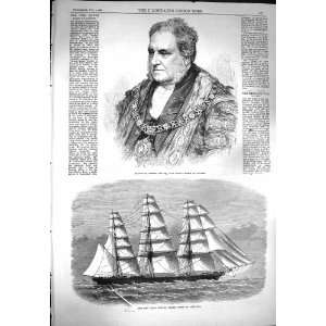   1869 Alderman Robert Besley Mayor London Ship Caliph