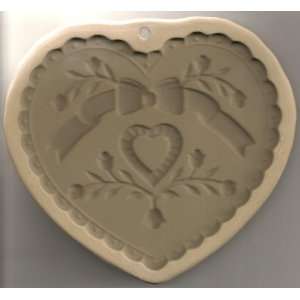  Pampered Chef Pottery Cookie Mold 1992 Sweet Heart
