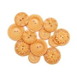   : Vintage Style Sew On Buttons 12/Pkg   Orange: Arts, Crafts & Sewing