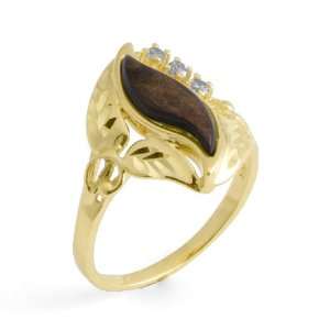   Paradise Ring with Diamonds in 14K Yellow Gold Maui Divers of Hawaii